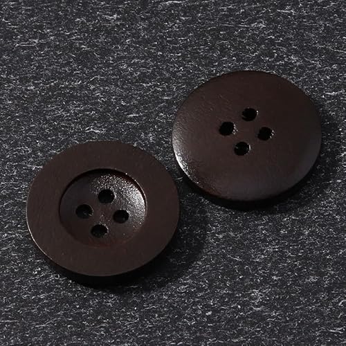 LIBERGA 50 Stück Holzknöpfe, 4 Löcher, runde Nähknöpfe für Kleidung, Strickjacken, Mantel, Bastelprojekte, 9 mm LIBERGA 50 Stück Holzknöpfe, 4 Löcher, runde Nähknöpfe für Kleidung, Strickjacken, Mantel, Bastelprojekte, 9 mm von LIBERGA