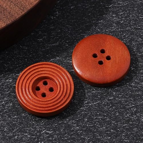 LIBERGA 50 Stück Runde Holz Knöpfe, 4 Löcher, Nähknöpfe für Kleidung Strickjacken Mantel Bastelprojekte, 18mm LIBERGA 50 Stück Runde Holz Knöpfe, 4 Löcher, Nähknöpfe für Kleidung Strickjacken Mantel Bastelprojekte, 18mm von LIBERGA