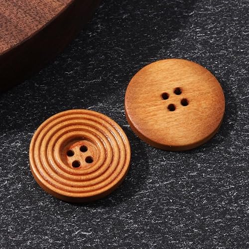 LIBERGA 50 Stück Runde Holz Knöpfe, 4 Löcher, Nähknöpfe für Kleidung Strickjacken Mantel Bastelprojekte, 20mm LIBERGA 50 Stück Runde Holz Knöpfe, 4 Löcher, Nähknöpfe für Kleidung Strickjacken Mantel Bastelprojekte, 20mm von LIBERGA