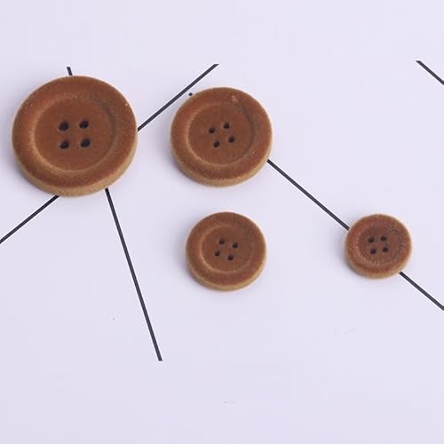 LIBERGA Stoffknöpfe aus Kunstharz, 4 Löcher, rund, für Kleidung, Strickjacken, Mantel, Bastelprojekte, Braun, 34 mm, 8 Stück LIBERGA Stoffknöpfe aus Kunstharz, 4 Löcher, rund, für Kleidung, Strickjacken, Mantel, Bastelprojekte, Braun, 34 mm, 8 Stück von LIBERGA