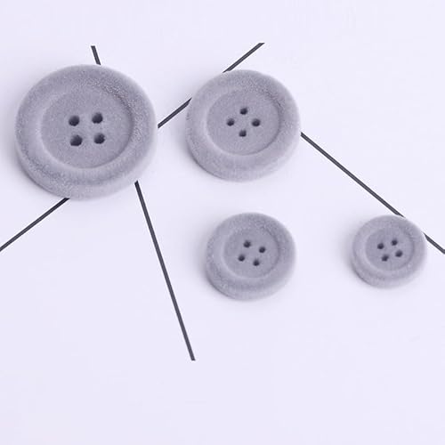 LIBERGA Stoffknöpfe aus Kunstharz, 4 Löcher, rund, für Kleidung, Strickjacken, Mantel, Bastelprojekte, Grau, 28 mm, 8 Stück LIBERGA Stoffknöpfe aus Kunstharz, 4 Löcher, rund, für Kleidung, Strickjacken, Mantel, Bastelprojekte, Grau, 28 mm, 8 Stück von LIBERGA