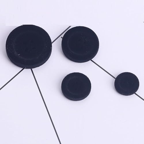 LIBERGA Stoffknöpfe aus Kunstharz, 4 Löcher, runde Plüschknöpfe für Kleidung, Strickjacken, Mantel, Bastelprojekte, Schwarz, 34 mm, 8 Stück LIBERGA Stoffknöpfe aus Kunstharz, 4 Löcher, runde Plüschknöpfe für Kleidung, Strickjacken, Mantel, Bastelprojekte, Schwarz, 34 mm, 8 Stück von LIBERGA