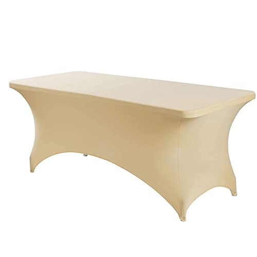 6 ft Stretch Tischdecke, Spandex Tischdecke Polyester Rechteckige Tischdecke Dehnbare Tischdecke Eng anliegende Tischdecke Hochzeitsbankett Party Cocktail Terrasse Handwerk Ausstellungen 6 ft Stretch Tischdecke, Spandex Tischdecke Polyester Rechteckige Tischdecke Dehnbare Tischdecke Eng anliegende Tischdecke Hochzeitsbankett Party Cocktail Terrasse Handwerk Ausstellungen von LICHENGTAI