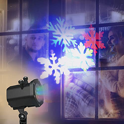 LED Projektor Weihnachten, LED Projektionslampe Schneeflockenlampe Lichter Projektor kinder Licht Außen, Schneeflocke Projektorlampe für Außen und Innen Deko,Geburtstag Party, Weinachten Feiertage von LICHENGTAI