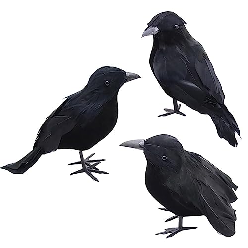 LICHENGTAI 3 Stück Halloween Krähen Dekoration Künstliche Gefiederte Krähen Realistische Raben Vögel Schwarze Feder Krähe Vogel für Halloween Party Requisiten Innen Außen Haus Garten Dekoration LICHENGTAI 3 Stück Halloween Krähen Dekoration Künstliche Gefiederte Krähen Realistische Raben Vögel Schwarze Feder Krähe Vogel für Halloween Party Requisiten Innen Außen Haus Garten Dekoration von LICHENGTAI