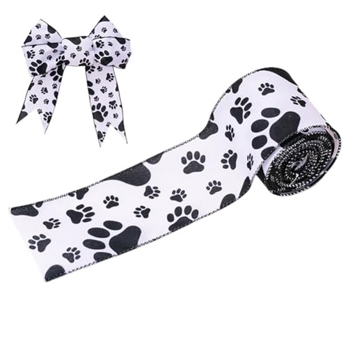 LICHENGTAI 4 Stück Bastelband Dekorative Band Polyester 5-Yard Craft Band Paw DIY Verpackungsband für Festival Bow Dekoratives von LICHENGTAI