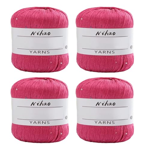 LICHENGTAI 40g/Rolle Paillettengarn, Glitzerndes Pailletten-Garn zum Häkeln Paillettengarn Glitzergarn Pailletten Theread Zubehör Glitzerhäkelgarn für Kleidung, Pullover, Mützen LICHENGTAI 40g/Rolle Paillettengarn, Glitzerndes Pailletten-Garn zum Häkeln Paillettengarn Glitzergarn Pailletten Theread Zubehör Glitzerhäkelgarn für Kleidung, Pullover, Mützen von LICHENGTAI