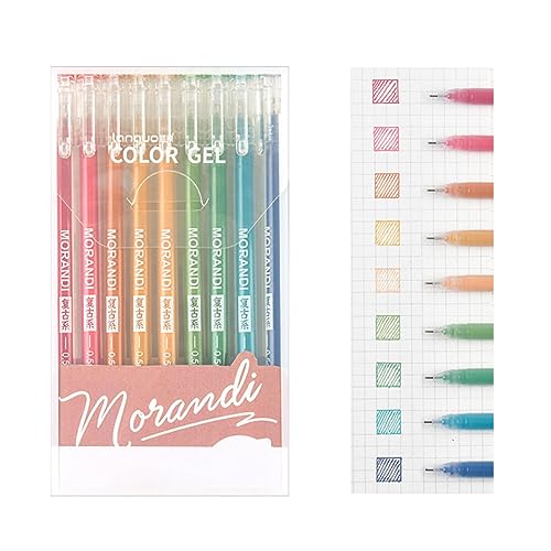 LICHENGTAI 9 Stück Gelschreiber Gel Stift 0,5 mm Tintenroller mit feiner Spitze glatter Schreibstift Aesthetic Kugelschreiber Personalisiert Pastell Roller Kugelschreiber für Schule LICHENGTAI 9 Stück Gelschreiber Gel Stift 0,5 mm Tintenroller mit feiner Spitze glatter Schreibstift Aesthetic Kugelschreiber Personalisiert Pastell Roller Kugelschreiber für Schule von LICHENGTAI