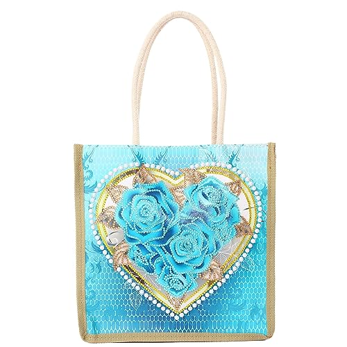 LICHENGTAI DIY Diamond Painting Handtasche 5D Diamant Malerei Umweltfreundliche Tasche Handgemachte Kunst Handgelenk Tasche für Reisen, Picknick, Shopping, Geschenk für Damen Frauen von LICHENGTAI