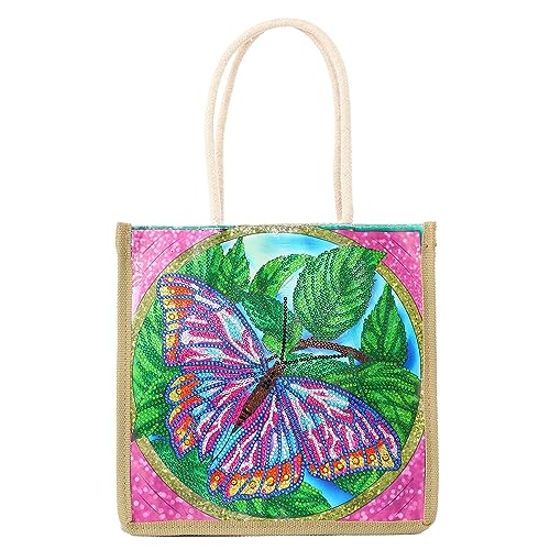 LICHENGTAI DIY Diamond Painting Handtasche 5D Diamant Malerei Umweltfreundliche Tasche Handgemachte Kunst Handgelenk Tasche für Reisen, Picknick, Shopping, Geschenk für Damen Frauen von LICHENGTAI