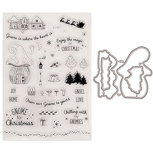 LICHENGTAI DIY Stanzschablonen Und Stempel Scrapbooking Stanzmaschine Schablonen Weihnachts Stanzformen Selbst Gestalten Und Silikonstempel Set Für DIY Scrapbooking, Kunsthandwerk, Stanzen von LICHENGTAI