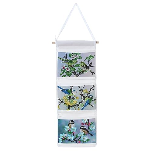 LICHENGTAI Diamond Art Painting Wand Tür Hängetasche Aufbewahrungstasche mit 3 Taschen, 5D Diamant Malerei Wand Hängen Tasche Schmuck Spielzeug Organizer für Kinderzimmer Badezimmer Schlafzimmer LICHENGTAI Diamond Art Painting Wand Tür Hängetasche Aufbewahrungstasche mit 3 Taschen, 5D Diamant Malerei Wand Hängen Tasche Schmuck Spielzeug Organizer für Kinderzimmer Badezimmer Schlafzimmer von LICHENGTAI
