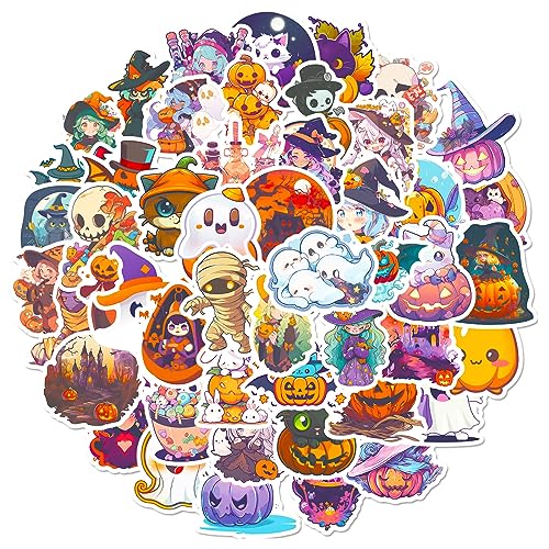 LICHENGTAI Halloween Aufkleber, 50 Stück Halloween Vinyl Wasserdicht Urlaub Party Tag Abziehbilder Pack für Laptop, Wasserflasche, Basteln, Scrapbooking, Aufkleber für Kinder, Teenager Erwachsene LICHENGTAI Halloween Aufkleber, 50 Stück Halloween Vinyl Wasserdicht Urlaub Party Tag Abziehbilder Pack für Laptop, Wasserflasche, Basteln, Scrapbooking, Aufkleber für Kinder, Teenager Erwachsene von LICHENGTAI