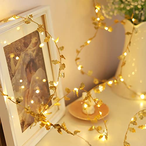 LICHENGTAI LED Lichterkette, 2M 20LEDs Goldene Blätter Lichterkette Warmweiß Lichtervorhang Batteriebetriebene Weihnachten Licht Dekoration für Weihnachten Geburtstag Hochzeit DIY Hause Dekoration LICHENGTAI LED Lichterkette, 2M 20LEDs Goldene Blätter Lichterkette Warmweiß Lichtervorhang Batteriebetriebene Weihnachten Licht Dekoration für Weihnachten Geburtstag Hochzeit DIY Hause Dekoration von LICHENGTAI