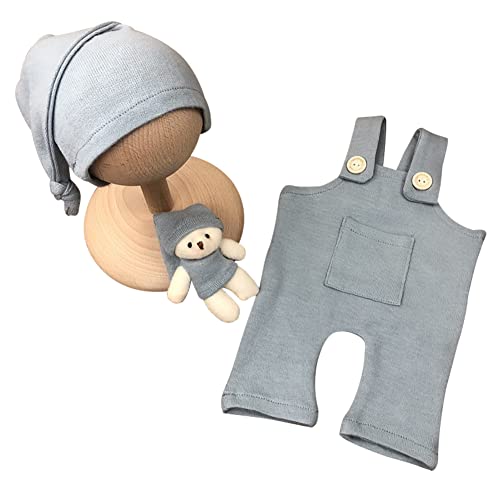 LICHENGTAI Neugeborenes Baby Fotografie Requisite Outfits mit Bär Puppe, Neugeborene Stricken Knopf Spielanzug Baby Photo Prop Outfits Kleidung Baby Overalls Baby Fotoshooting Kostüm 0-1 Monate LICHENGTAI Neugeborenes Baby Fotografie Requisite Outfits mit Bär Puppe, Neugeborene Stricken Knopf Spielanzug Baby Photo Prop Outfits Kleidung Baby Overalls Baby Fotoshooting Kostüm 0-1 Monate von LICHENGTAI