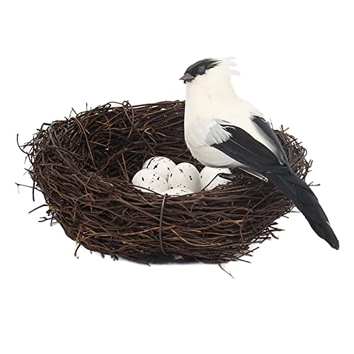 LICHENGTAI Ostern Vogelnest Deko, Handgemachte Rattan Vögelnest mit Eiern und Vogel, Ostern Eiernest Osterkörbchen Künstliches Natürliches Vogelnest für Zuhause, Oster Party, Foto Requisiten LICHENGTAI Ostern Vogelnest Deko, Handgemachte Rattan Vögelnest mit Eiern und Vogel, Ostern Eiernest Osterkörbchen Künstliches Natürliches Vogelnest für Zuhause, Oster Party, Foto Requisiten von LICHENGTAI