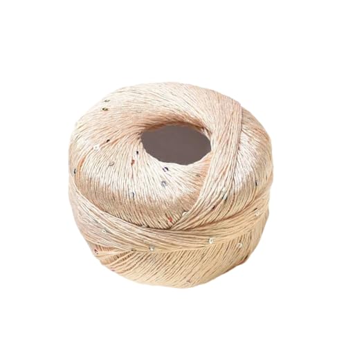 LICHENGTAI Paillettengarn, 100g Garn mit Pailletten Baumwolle und Polyester Glitzergarn Mehrfarbiges Garn zum Stricken Häkeln und Basteln für Häkelkleider Pullover Mütze von LICHENGTAI