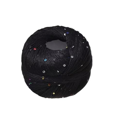 LICHENGTAI Paillettengarn, 100g Garn mit Pailletten Baumwolle und Polyester Glitzergarn Mehrfarbiges Garn zum Stricken Häkeln und Basteln für Häkelkleider Pullover Mütze von LICHENGTAI