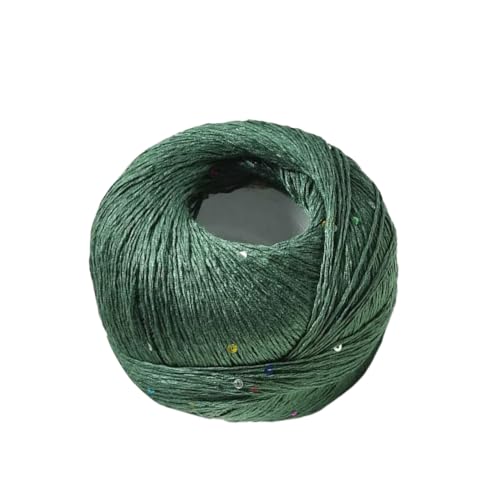 LICHENGTAI Paillettengarn, 100g Garn mit Pailletten Baumwolle und Polyester Glitzergarn Mehrfarbiges Garn zum Stricken Häkeln und Basteln für Häkelkleider Pullover Mütze von LICHENGTAI