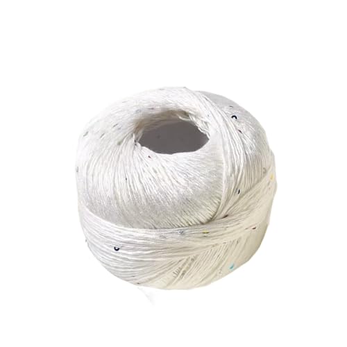 LICHENGTAI Paillettengarn, 100g Garn mit Pailletten Baumwolle und Polyester Glitzergarn Mehrfarbiges Garn zum Stricken Häkeln und Basteln für Häkelkleider Pullover Mütze von LICHENGTAI