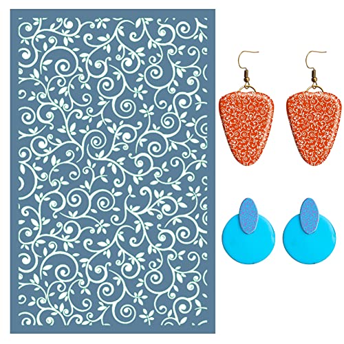 LICHENGTAI Siebdruckschablonen für Polymer Clay, Wiederverwendbare Musterschablonen Netzschablonen Transfer Waschbare Schablonen Siebschablone Siebdruck Kit für DIY Polymer Clay Schmuckherstellung LICHENGTAI Siebdruckschablonen für Polymer Clay, Wiederverwendbare Musterschablonen Netzschablonen Transfer Waschbare Schablonen Siebschablone Siebdruck Kit für DIY Polymer Clay Schmuckherstellung von LICHENGTAI