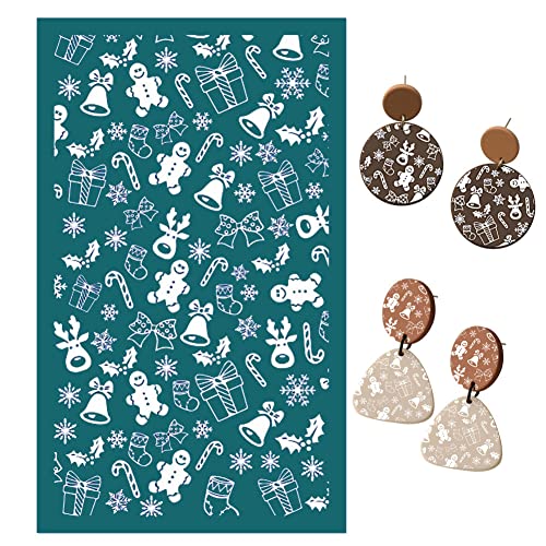 LICHENGTAI Siebdruckschablonen für Polymer Clay, Wiederverwendbare Netzschablonen Transfer Waschbare Schablonen Siebschablone Siebdruck Kit für DIY Polymer Clay Schmuckherstellung LICHENGTAI Siebdruckschablonen für Polymer Clay, Wiederverwendbare Netzschablonen Transfer Waschbare Schablonen Siebschablone Siebdruck Kit für DIY Polymer Clay Schmuckherstellung von LICHENGTAI
