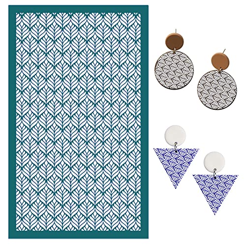 LICHENGTAI Siebdruckschablonen für Polymer Clay, Wiederverwendbare Netzschablonen Transfer Waschbare Schablonen Siebschablone Siebdruck Kit für DIY Polymer Clay Schmuckherstellung LICHENGTAI Siebdruckschablonen für Polymer Clay, Wiederverwendbare Netzschablonen Transfer Waschbare Schablonen Siebschablone Siebdruck Kit für DIY Polymer Clay Schmuckherstellung von LICHENGTAI