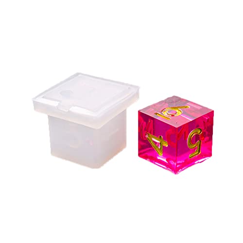 LICHENGTAI Silikonformen Würfel Epoxidharz Formen Dice Gießform Kristall Formen Unregelmäßiges digitales Spiel mit Mehreren Spezifikationen für Resin Schmuck Halskette DIY Basteln von LICHENGTAI