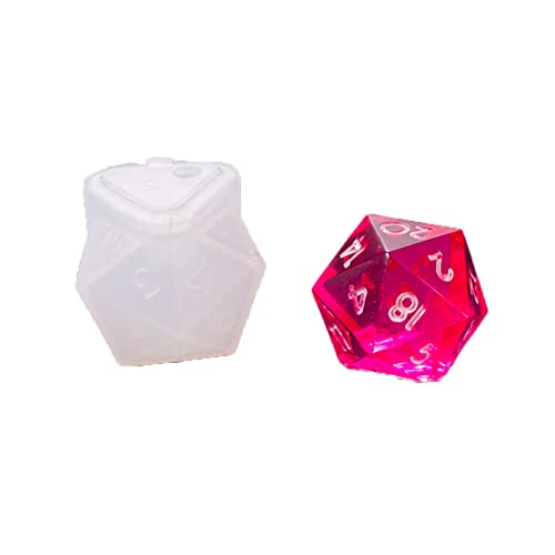 LICHENGTAI Silikonformen Würfel Epoxidharz Formen Dice Gießform Kristall Formen Unregelmäßiges digitales Spiel mit Mehreren Spezifikationen für Resin Schmuck Halskette DIY Basteln von LICHENGTAI