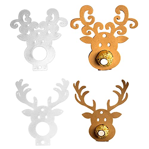 LICHENGTAI Stanzschablone Schokolade DIY Weihnachten Elch Schokolade Metall Stanzformen Schablone Winter Prägeschablone Weihnachten Stanzbögen für DIY Weihnachten Karten Scrapbooking von LICHENGTAI