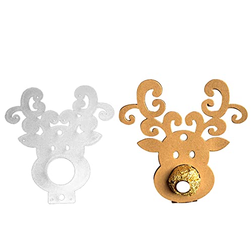 LICHENGTAI Stanzschablone Schokolade DIY Weihnachten Elch Metall Stanzformen Schablone Winter Prägeschablone Stanzbögen für Karten Scrapbooking von LICHENGTAI