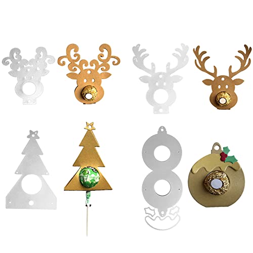 LICHENGTAI Stanzschablone Schokolade DIY Weihnachten Elch Metall Stanzformen Schablone Winter Prägeschablone Stanzbögen für Karten Scrapbooking von LICHENGTAI