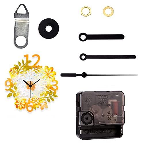 LICHENGTAI Uhr Silikonform Uhr Harzformen, Groß Blume Uhr Wanddekoration Kristall Epoxidharz Form mit Zubehör Uhrenkern Set für DIY Wanduhr Kunst Heimdekoration von LICHENGTAI