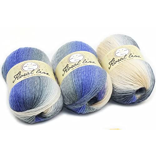 LICHENGTAI Wollgarn 100g, Hand Knitting Yarn Häkelgarn Premium Wolle zum Stricken Handstrickgarn Regenbogengarn für Pullover, Schal, Leggings, Handschuhe, Socken von LICHENGTAI