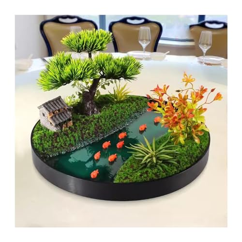 LICONG-2020 Tischdekoration Hotel Grand Round Table Simulierte Landschaft Tischmitte Dekoration Esstisch Blume Kreisförmige Dekoration Mikrolandschaft Runder Tisch mit künstlicher Landschaft LICONG-2020 Tischdekoration Hotel Grand Round Table Simulierte Landschaft Tischmitte Dekoration Esstisch Blume Kreisförmige Dekoration Mikrolandschaft Runder Tisch mit künstlicher Landschaft von LICONG-2020