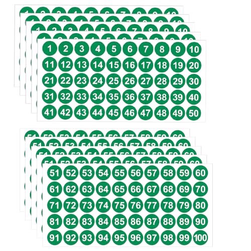 LICQIC Zahlen Aufkleber, 1-100 Nummer Klebezahlen Wetterfest, Zahlen zum Aufkleben, für Aufbewahrungsboxen, Schließfächer, 5 Sätze 25mm, 500 Stück LICQIC Zahlen Aufkleber, 1-100 Nummer Klebezahlen Wetterfest, Zahlen zum Aufkleben, für Aufbewahrungsboxen, Schließfächer, 5 Sätze 25mm, 500 Stück von LICQIC
