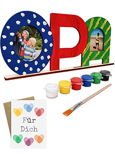 LIDAM Opa Geschenk Enkel | einfach & schön | Holznamen bemalen & Fotos ankleben | Geschenk Opa, Geburtstagsgeschenk-Opa mit Farben & Pinsel & Zubehör LIDAM Opa Geschenk Enkel | einfach & schön | Holznamen bemalen & Fotos ankleben | Geschenk Opa, Geburtstagsgeschenk-Opa mit Farben & Pinsel & Zubehör von LIDAM