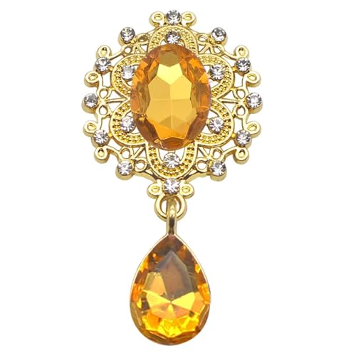 LIDFEP Strasssteine zum Aufnähen Charm-Blumenbrosche, 10 Stück, 25 x 45 MM, Kristallgold, Flache Rückseite, 2019, Hochzeit, Weinglas, Ornament, Dekoration, Basteln, Scrapbooking(12.Gold) von LIDFEP