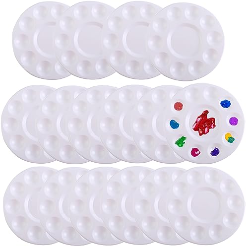 16 Stück Mischpalette, Kunststoffpaletten 17cm Runde Palette Malpalette für Aquarell Malen Kunst Malerei, Weiß 16 Stück Mischpalette, Kunststoffpaletten 17cm Runde Palette Malpalette für Aquarell Malen Kunst Malerei, Weiß von LIERFIS