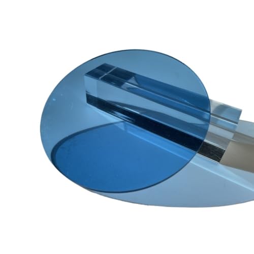 Runde, durchsichtige Bretter, 100/200/300 x 3 mm Acrylplatten, Kunststoffglasplatten for DIY-Zeichenbretter, 5 Stück(Blue,100mm) von LIFABOLA