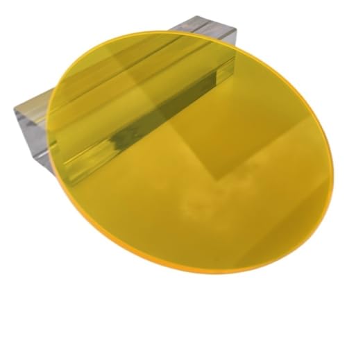 Runde, durchsichtige Bretter, 100/200/300 x 3 mm Acrylplatten, Kunststoffglasplatten for DIY-Zeichenbretter, 5 Stück(Fluorescence Orange,100mm) von LIFABOLA