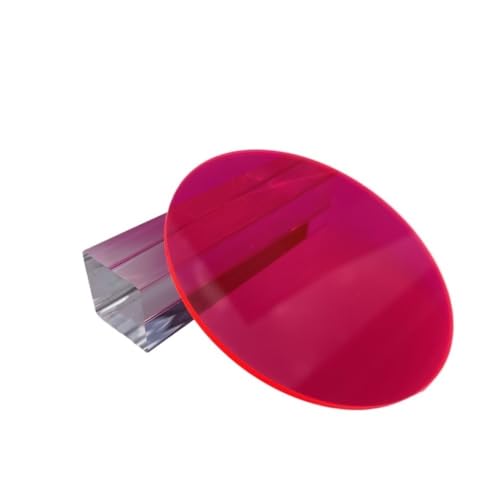 Runde, durchsichtige Bretter, 100/200/300 x 3 mm Acrylplatten, Kunststoffglasplatten for DIY-Zeichenbretter, 5 Stück(Fluorescence Pink,200mm) von LIFABOLA