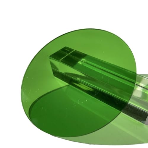 Runde, durchsichtige Bretter, 100/200/300 x 3 mm Acrylplatten, Kunststoffglasplatten for DIY-Zeichenbretter, 5 Stück(Green,200mm) von LIFABOLA