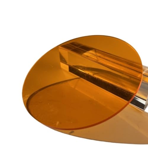 Runde, durchsichtige Bretter, 100/200/300 x 3 mm Acrylplatten, Kunststoffglasplatten for DIY-Zeichenbretter, 5 Stück(Orange,100mm) von LIFABOLA