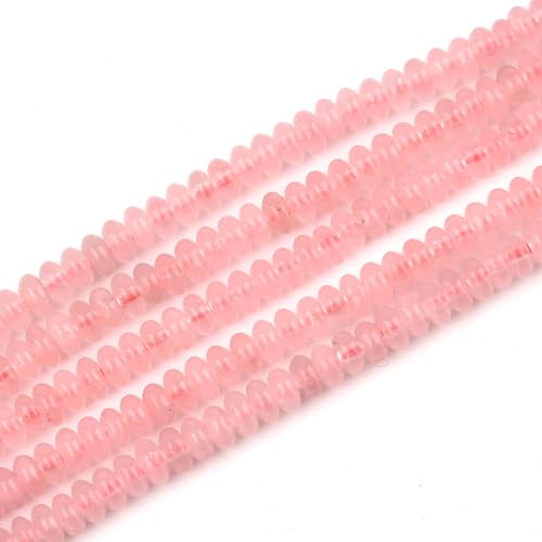 152 Stück 4 x 2 mm Scheibe natürlicher Rosenquarz Disc Rondelle Spacer Stein Halbedelstein lose Perlen für Schmuckherstellung 38,1 cm 152 Stück 4 x 2 mm Scheibe natürlicher Rosenquarz Disc Rondelle Spacer Stein Halbedelstein lose Perlen für Schmuckherstellung 38,1 cm von LIFAVOVY