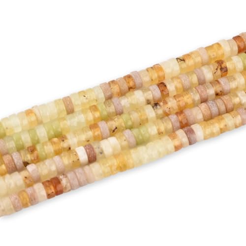 180 Stück 4 x 2 mm natürliche gelbe Aventurin-Heishi-Scheiben, Abstandshalter, Halbedelstein, lose Steinperlen für Schmuckherstellung, 38,1 cm 180 Stück 4 x 2 mm natürliche gelbe Aventurin-Heishi-Scheiben, Abstandshalter, Halbedelstein, lose Steinperlen für Schmuckherstellung, 38,1 cm von LIFAVOVY