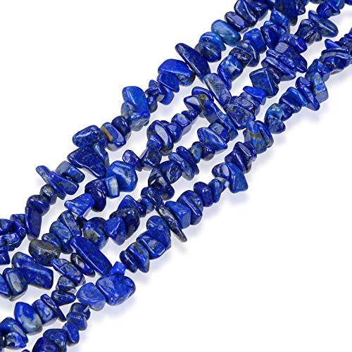 Echte Lapislazuli-Edelsteinperlen, 5–8 mm, unregelmäßig geformt, Kristallsplitter, lose Perle zur Schmuckherstellung, 1 Strang, 81,3 cm Echte Lapislazuli-Edelsteinperlen, 5–8 mm, unregelmäßig geformt, Kristallsplitter, lose Perle zur Schmuckherstellung, 1 Strang, 81,3 cm von LIFAVOVY