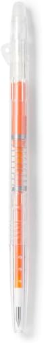 Muji radierbarer schlanker Kugelschreiber, 0,38 mm Spitze, Knock-Stil, transparent (Orange) von LIFE SMILE