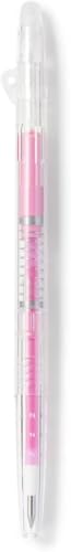 Muji radierbarer schlanker Kugelschreiber, 0,38 mm Spitze, Knock-Stil, transparent (Rosa) von LIFE SMILE