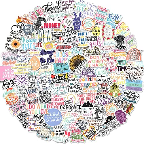 LIFEBE 100 Stück inspirierende Zitate-Aufkleber,schöne ansprechende Motivationsaufkleber für Jugendliche und Erwachsene,wasserdichte Vinyl Aufkleber für Laptop,Wasserflaschen,Scrapbooking,Mappen LIFEBE 100 Stück inspirierende Zitate-Aufkleber,schöne ansprechende Motivationsaufkleber für Jugendliche und Erwachsene,wasserdichte Vinyl Aufkleber für Laptop,Wasserflaschen,Scrapbooking,Mappen von LIFEBE